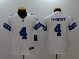 Dallas Cowboys #4 white youth jersey