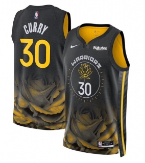 Men's Golden State Warriors #30 Stephen Curry 2022 2023 Black City Edition Stitched Basketball