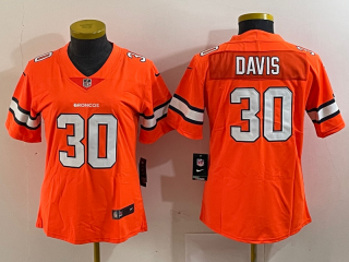 Denver Broncos #30 Davis women color rush limited jersey
