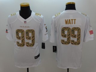 Houston Texans #99 white salute to service limited jersey