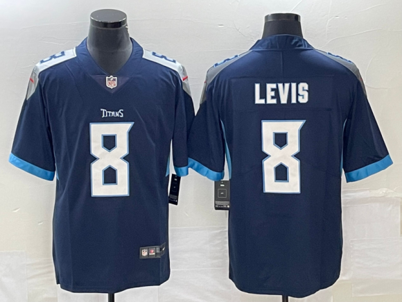 Tennessee Titans #8 Will Levis Navy Vapor Untouchable Stitched Jersey