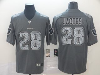 Las Vegas Raiders #28 gray fashion jersey