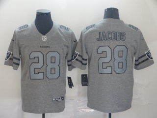 Las Vegas Raiders #28 Josh Jacobs gray limited jersey