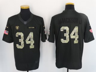 Las Vegas Raiders #34 black salute to service limited jersey