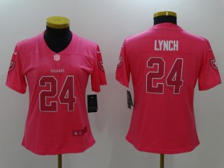 Las Vegas Raiders #24 lynch pink women jersey