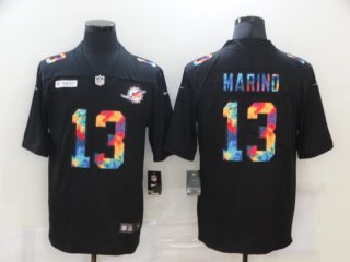 Miami Dolphins #13 black rainbow limited jersey