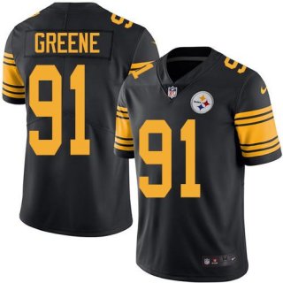 Pittsburgh Steelers #91 Kevin Greene Black Color Rush Limited Stitched Jersey