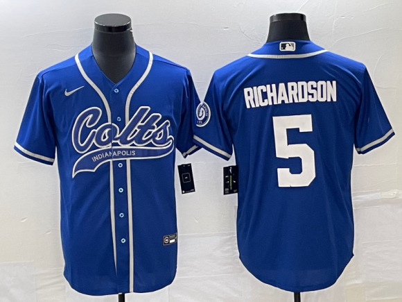 Indianapolis Colts #5 Anthony Richardson Royal Cool Base Stitched Baseball Jersey