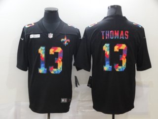 New Orleans Saints #13 thomas black rainbow limited jersey