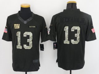 New York Giants #13 black salute to service limited jersey