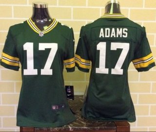 Packers #17 Davante Adams Green Team Color Women's Stitched NFL Elite
