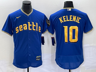 Seattle Mariners #10 Jarred Kelenic Royal 2023 City Connect Flex Base Stitched