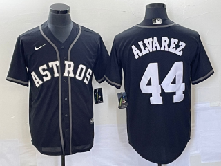 Houston Astros #44 Yordan Alvarez Black Cool Base Stitched Baseball Jersey