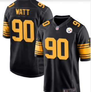Pittsburgh Steelers #90 T.J. Watt color rush limited jersey