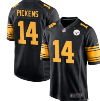 Steelers #14george Pickens color rush youth jersey