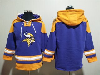 Minnesota Vikings Blank PurpleYellow Ageless Must-Have Lace-Up Pullover Hoodie