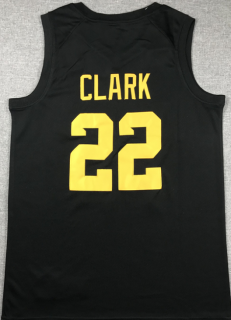 Caitlin Clark University Hawkeye#22 Iowa all black men jersey