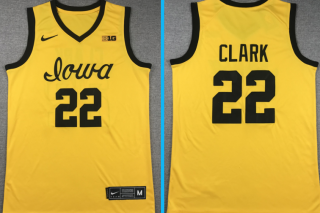Caitlin Clark University Hawkeye#22 Iowa yellow men jersey