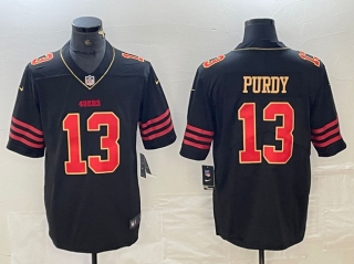 San Francisco 49ers #13 Brock Purdy Black Gold Stitched Jersey