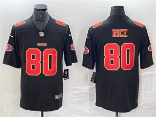 San Francisco 49ers #80 Jerry Rice Black Vapor Untouchable Limited Football