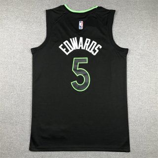 Minnesota Timberwolves #5 Anthony Edwards black city jersey
