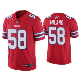 Buffalo Bills #58 Matt Milano 2022 Red Vapor Untouchable Limited Stitched