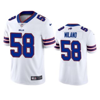 Buffalo Bills #58 Matt Milano 2022 White Vapor Untouchable Limited Stitched