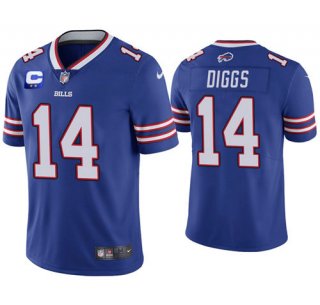 Buffalo Bills 2022 #14 Stefon Diggs Royal Blue With 2-Star C Patch Vapor Untouchable