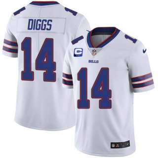 Buffalo Bills 2022 #14 Stefon Diggs White With 2-Star C Patch Vapor Untouchable