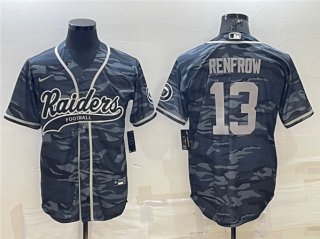 Las Vegas Raiders #13 Hunter Renfrow Gray Camo With Patch Cool Base Stitched