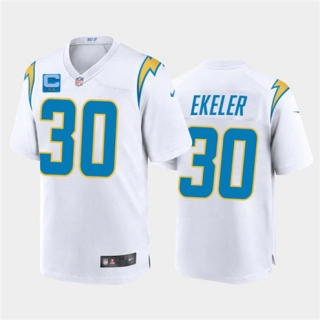 Los Angeles Chargers 2022 #30 Austin Ekeler White With 2-Star C Patch Vapor
