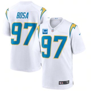 Los Angeles Chargers 2022 #97 Joey Bosa White With 2-Star C Patch Vapor