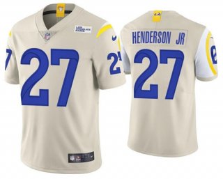 Los Angeles Rams #27 Darrell Henderson Jr. Cream Vapor Untouchable Stitched