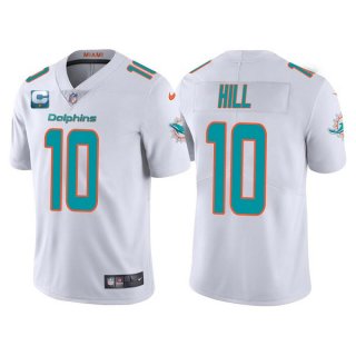 Miami Dolphins 2022 #10 Tyreek Hill White With 2-Star C Patch Vapor Untouchable