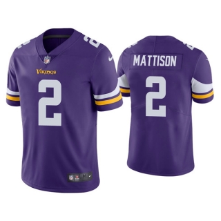 Minnesota Vikings #2 Alexander Mattison Purple Vapor Untouchable Limited Stitched