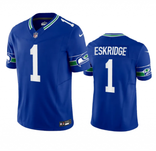 Seattle Seahawks #1 Dee Eskridge Royal 2023 F.U.S.E. Vapor Limited Throwback
