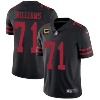 San Francisco 49ers #71 Trent Williams Black With C Patch Vapor Untouchable