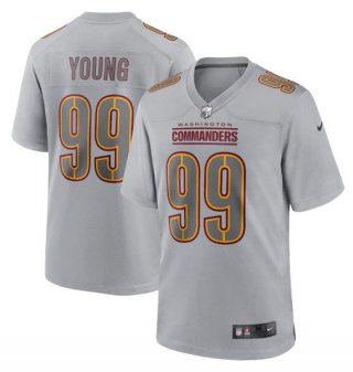 Washington Commanders #99 Chase Young Gray Atmosphere Fashion Stitched