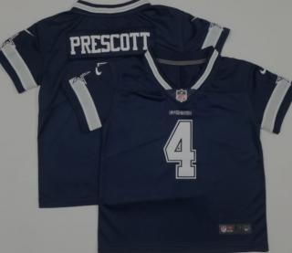 Dallas Cowboys #4 Dak Prescott blue toddler jersey