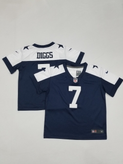 Dallas Cowboys #7 Diggs thanksgiving blue toddler jersey