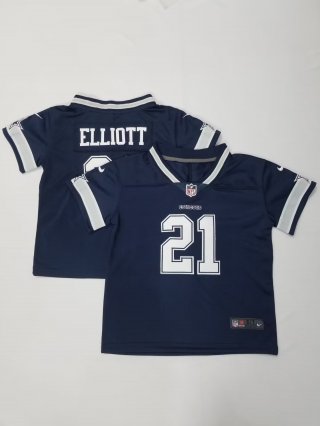 Dallas Cowboys #21 Ezekiel Elliott blue toddler jersey