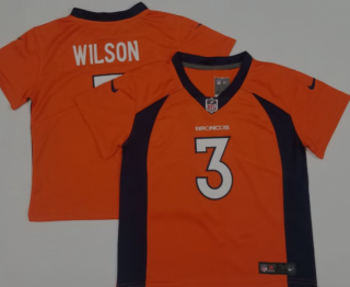 Denver Broncos #3 Russell Wilson orange toddler jersey