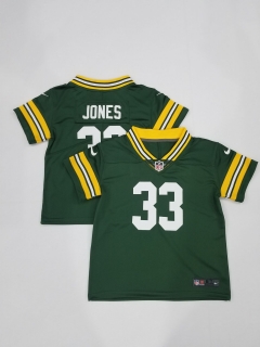Green Bay Packers #33 Aaron Jones green toddler jersey