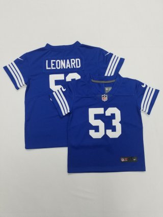 Indianapolis Colts #53 Darius Leonard royal toddler jersey