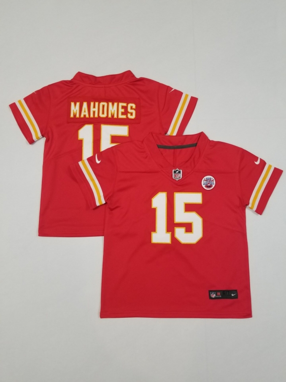 Kansas City Chiefs #15 Patrick Mahomes toddler red jersey