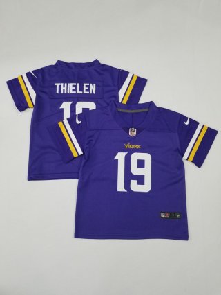 Minnesota Vikings #19 Adam Thielen Purple toddler jersey