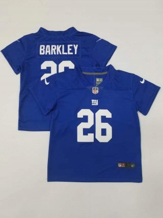 New York Giants #26 Saquon Barkley toddler blue jersey