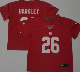 New York Giants #26 Saquon Barkley toddler red jersey