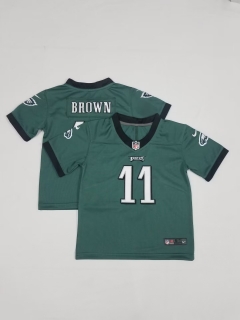 Philadelphia Eagles #11 A.J. Brown green toddler jersey