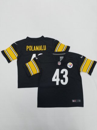 Pittsburgh Steelers #43 Troy Polamalu Black toddler jersey